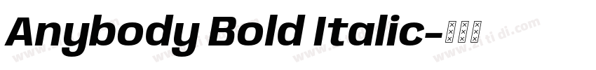 Anybody Bold Italic字体转换